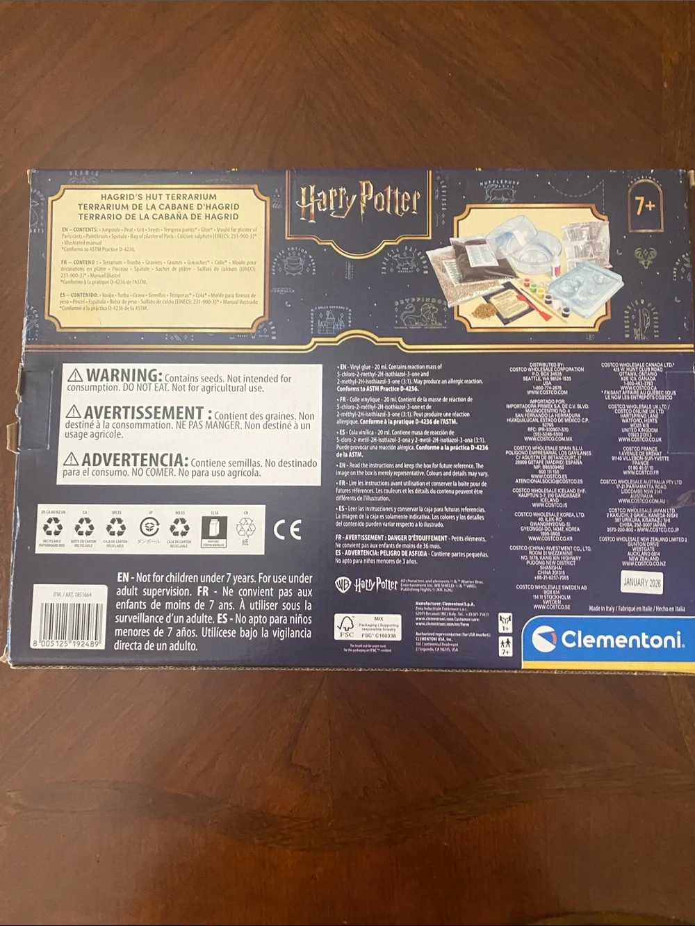 Clementoni Harry Potter Hagrid's Hut Terrarium - Blue Box